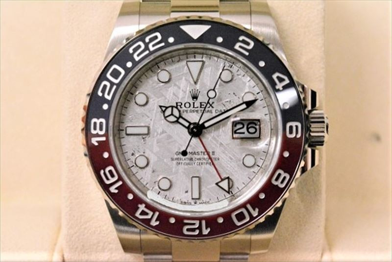 ロレックス 126719 BLRO ＧＭＴマスターⅡ WG金無垢 メテオライトダイアル 高価買取価格￥5,000,000-