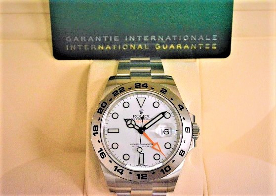 【大阪梅田店】ロレックス エクスプⅡ 216570 白文字盤を買取いたしました。