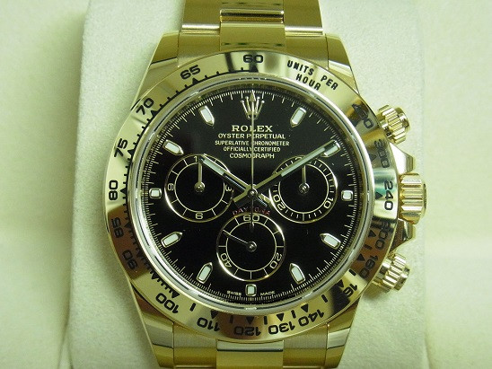 【神戸三宮】ロレックス デイトナ YG 116508 ブラックを買取いたしました。