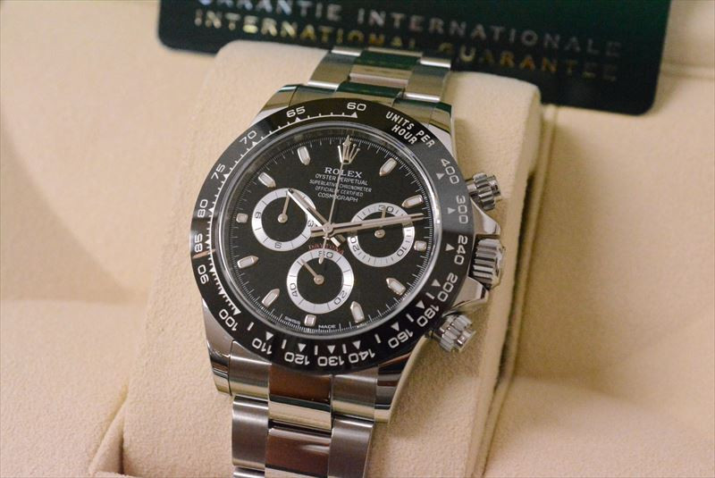 【大阪梅田宅配買取】未使用 ロレックス 116500ＬＮ デイトナ 黒文字盤 最新ギャラ