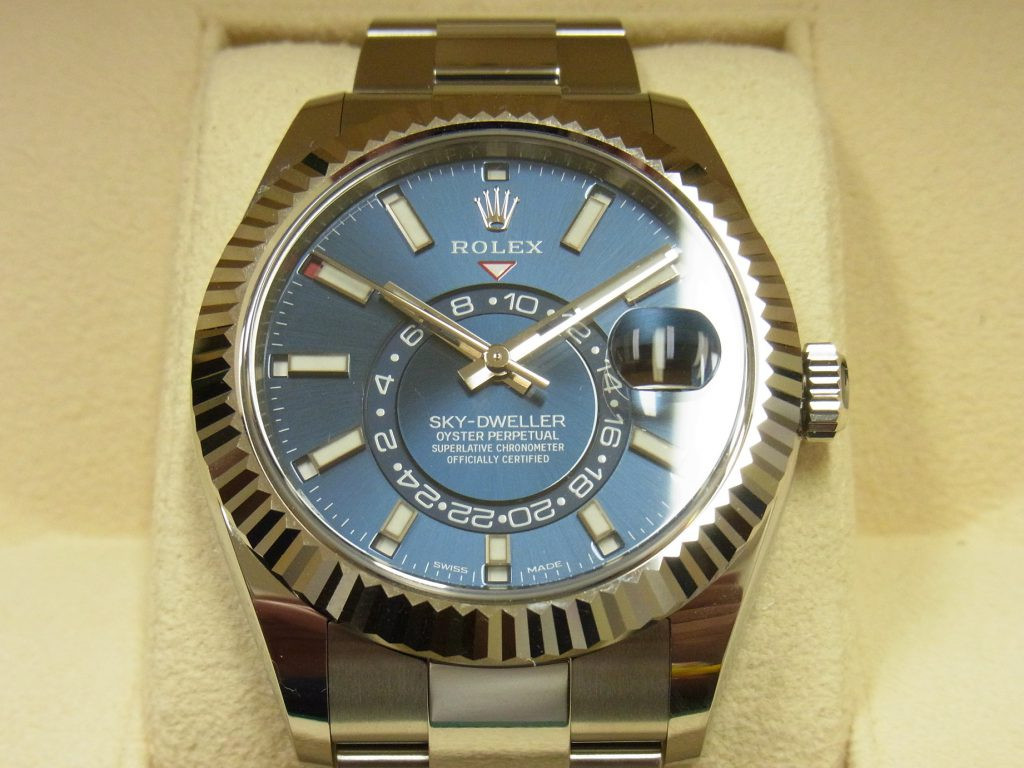 【神戸三宮】ロレックス スカイドゥエラー 326934 青を買取いたしました。