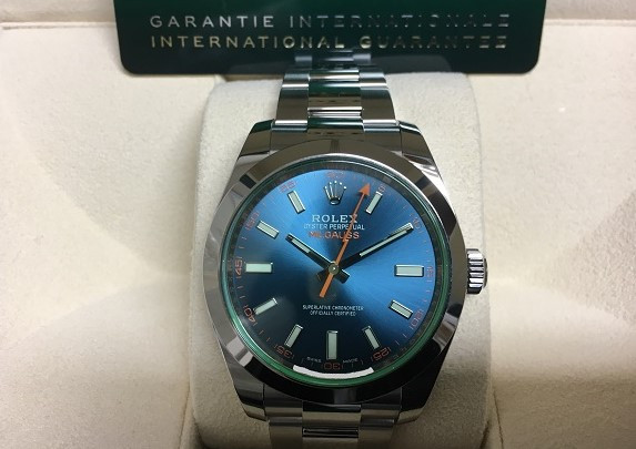 【大阪梅田】ロレックス ミルガウス 116400GV Zブルーを買取いたしました。