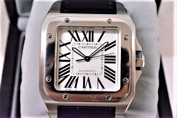 【大阪難波】カルティエ サントス100 LM W20073X8を買取いたしました。