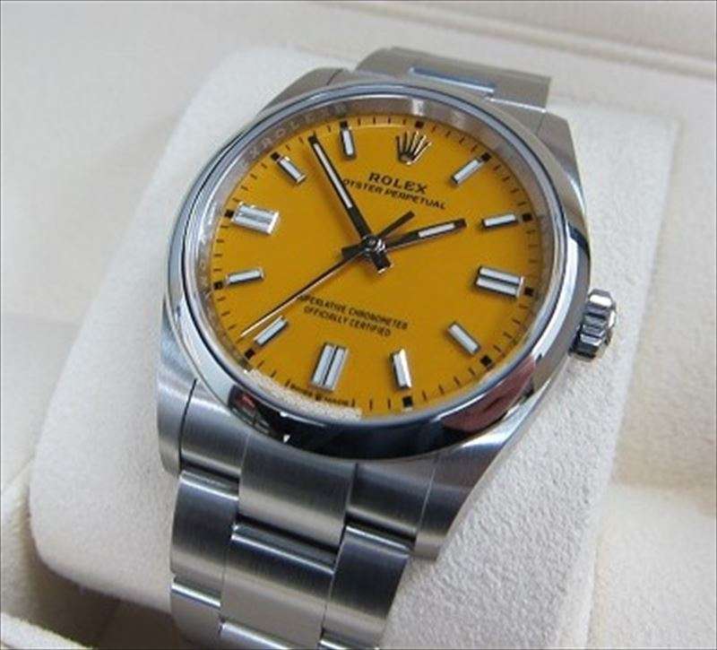 ロレックス 126000 オイスターパーペチュアル36 イエロー 未使用品 買取価格 ¥1,240,000-