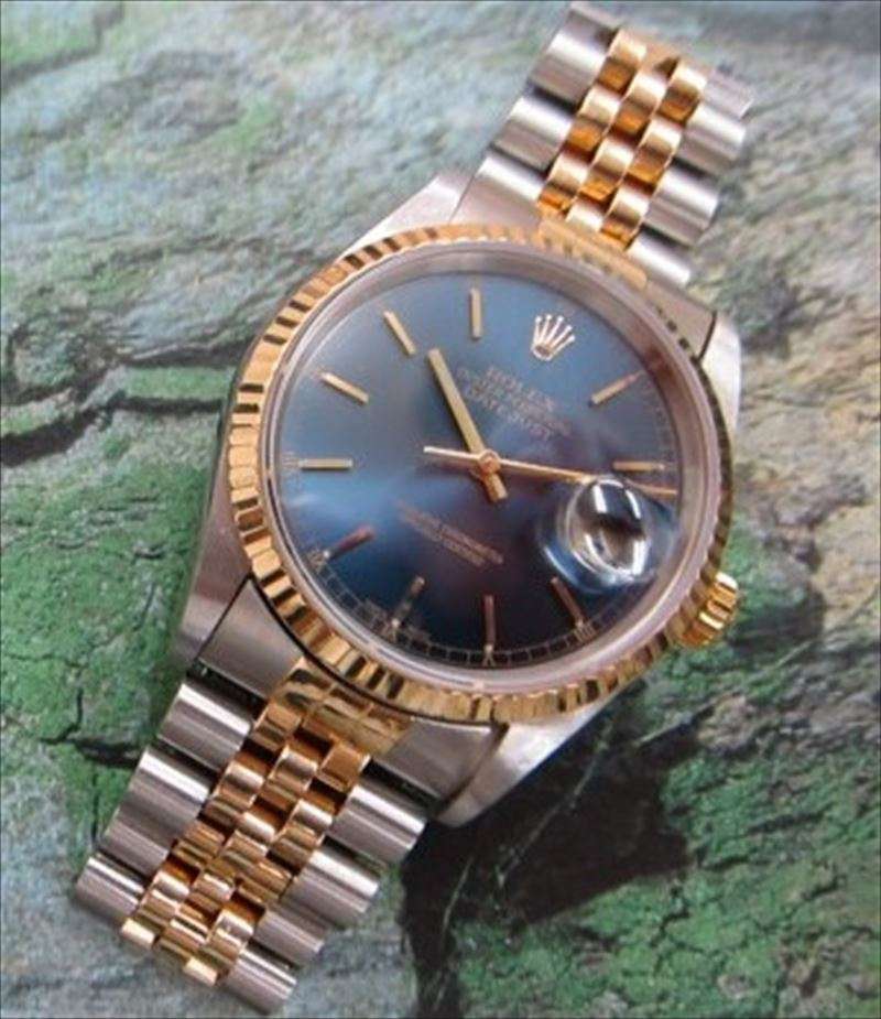 ロレックス デイトジャストコンビ 16233 ブルーダイアル 中古 買取価格 ¥620,000-