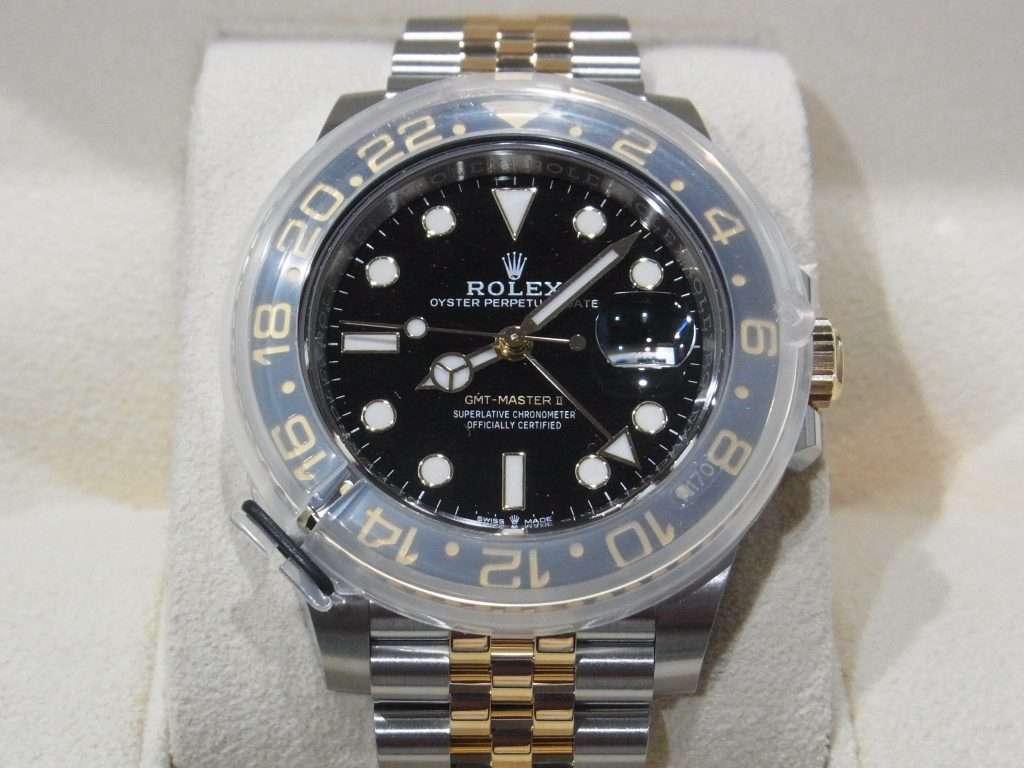 【大阪難波】ロレックス GMTマスターⅡ SS/YG 126713GRNRを買取致しました