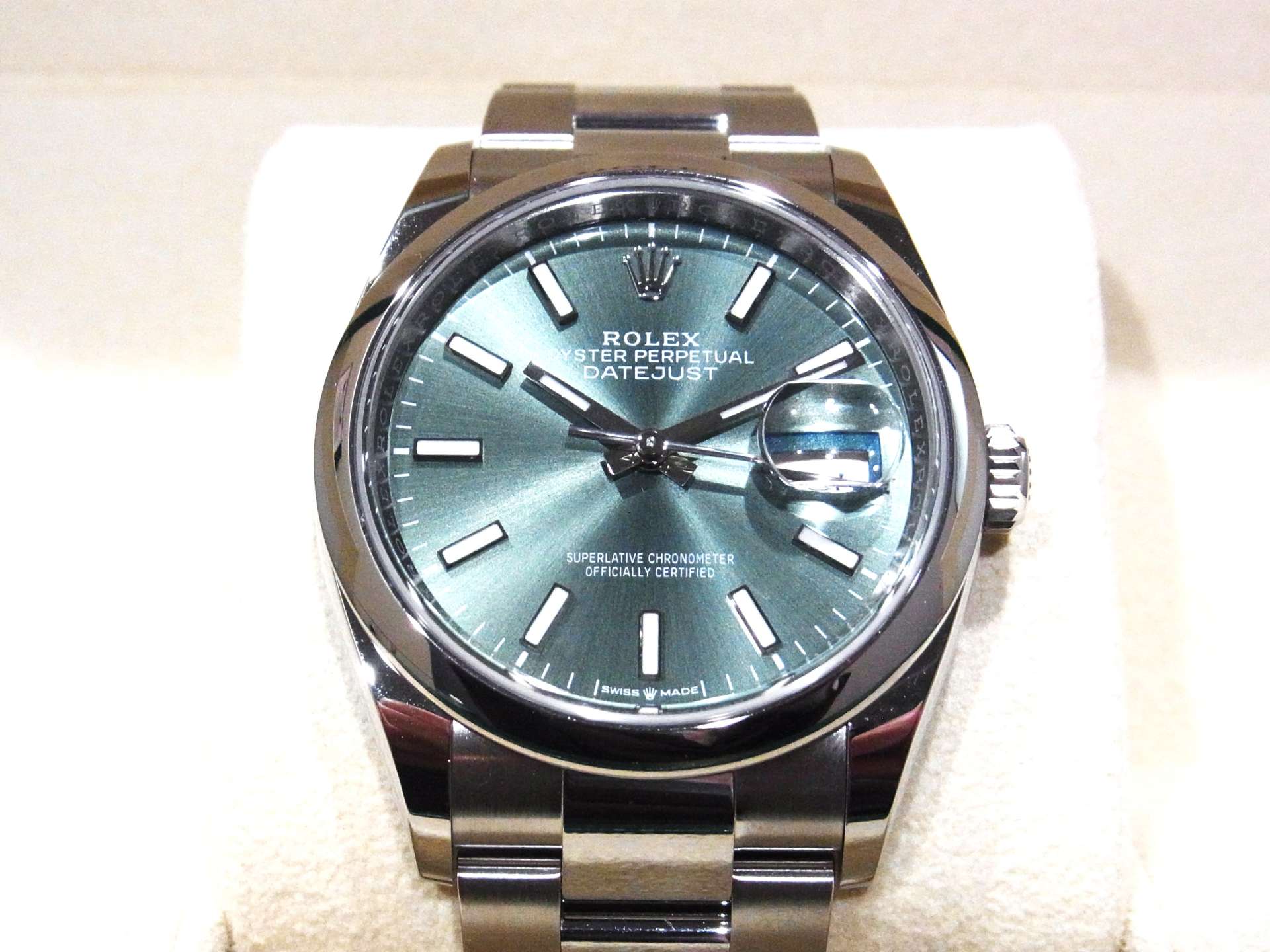 【大阪難波】ロレックス デイトジャスト126200ミントグリーン文字盤を買取致しました。