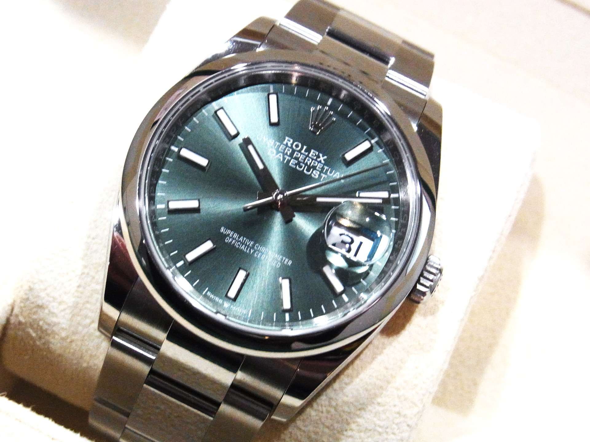 ロレックス デイトジャスト126200ミントグリーン文字盤 買取価格 ￥1,250,000‐